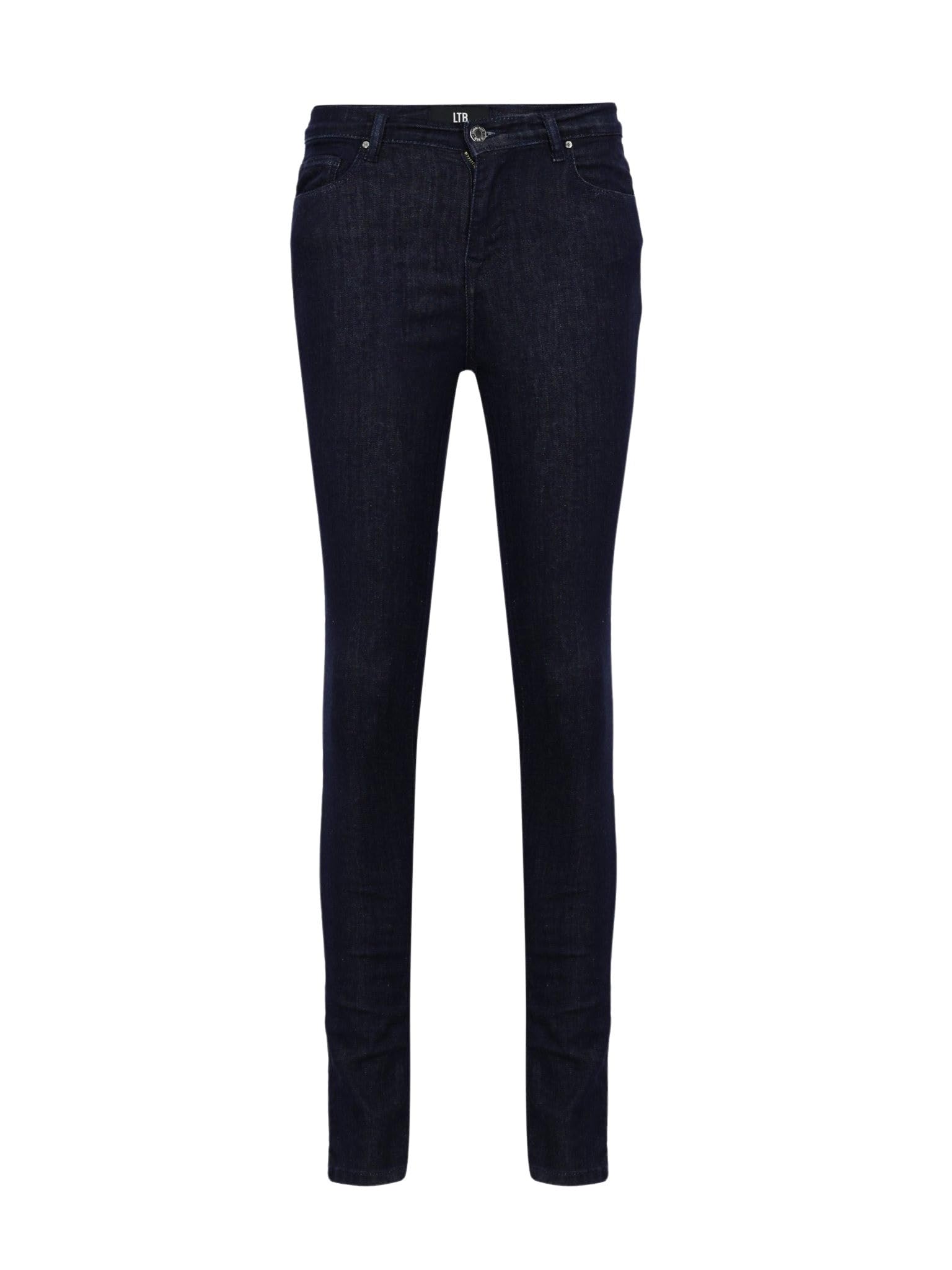 LTB Jeans Damen Jeans Florian B- Jeans Damen Skinny aus Baumwollmischung mit Reißverschluss Hohe Taille in Blau - Größe 27W/32L