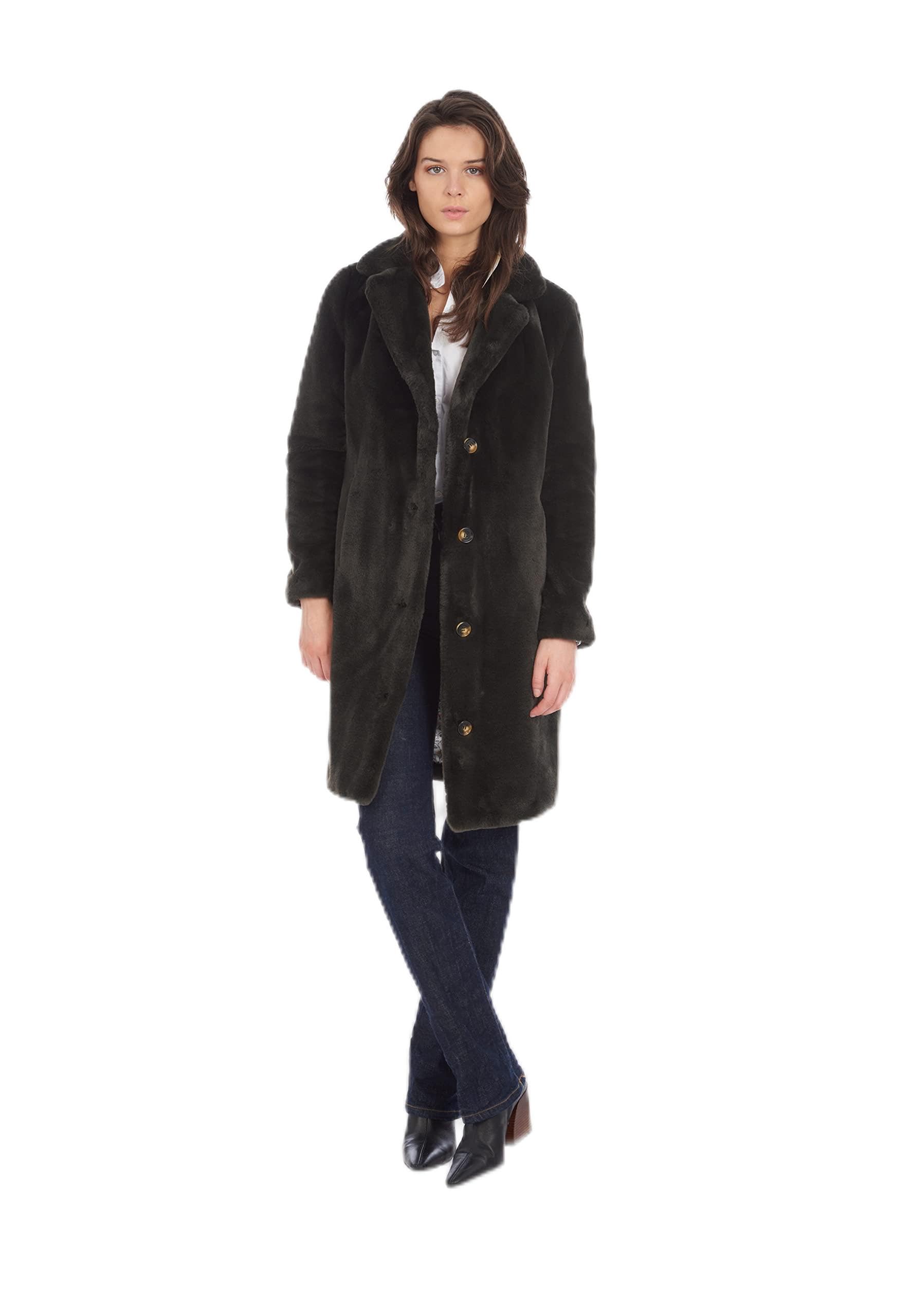 Oakwood Damen Cyber Mantel, Dunkelgrau, 38