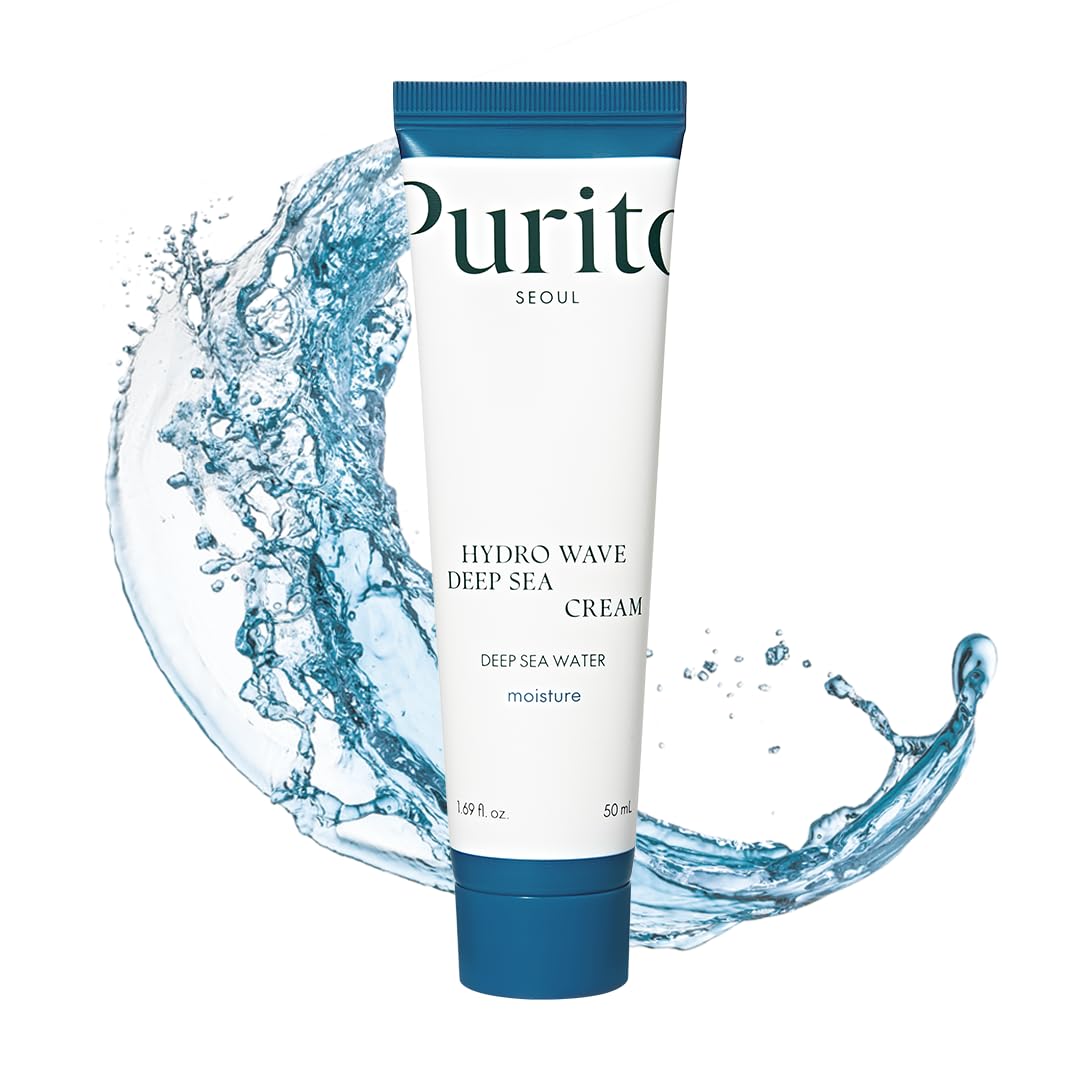 PURITO Deep Sea Cream, Hydration, Lightweight, for All Skin Types, Daily Face Moisturizer, Vegan & Cruelty-Free, Korean Skin Care, 50ml 1.69fl.oz