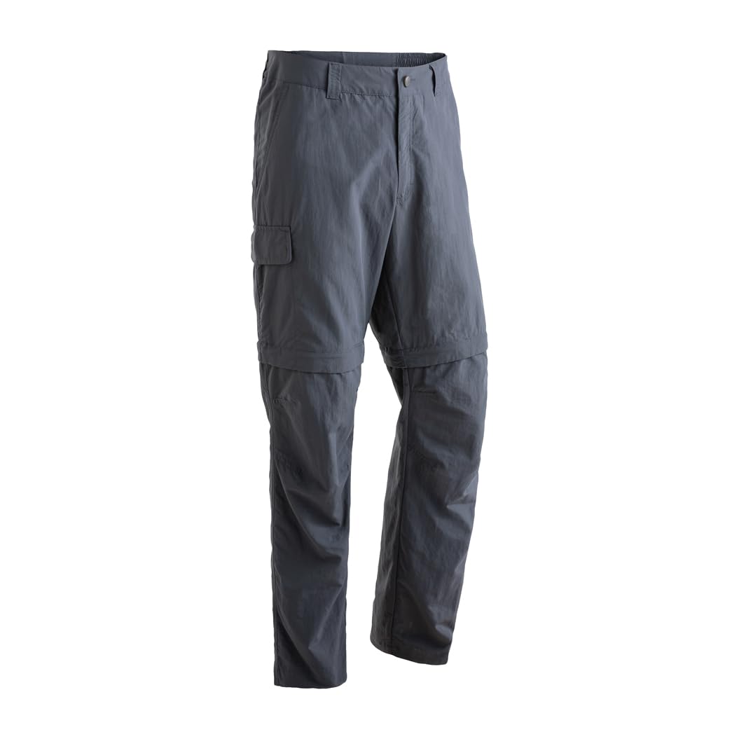 Maier Sports Trave, Herren Wanderhose, Wasserabweisende Outdoorhose für Trekking und Hiking, Praktische Zipp-off-Funktion, Dryprotec Technologie, PFC-frei, Grau, 58 (W42/L33)