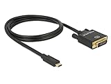 Delock Kabel USB Type-C Stecker > DVI 24+1 Stecker (DP Alt Mode) 4K 30 Hz 1 m schwarz