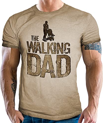 T-Shirt im Washed Vintage Retro Look für richtige Männer und Väter - The Walking Dad