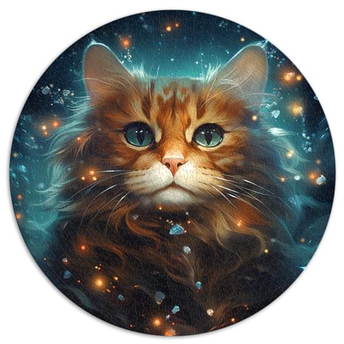 Puzzle für Katze in der Galaxie, Puzzle für Erwachsene, 1000 Teile, 26,5 x 26,5 Zoll, Puzzle für Lernspiele, Herausforderungsspielzeug, anspruchsvolles Spiel