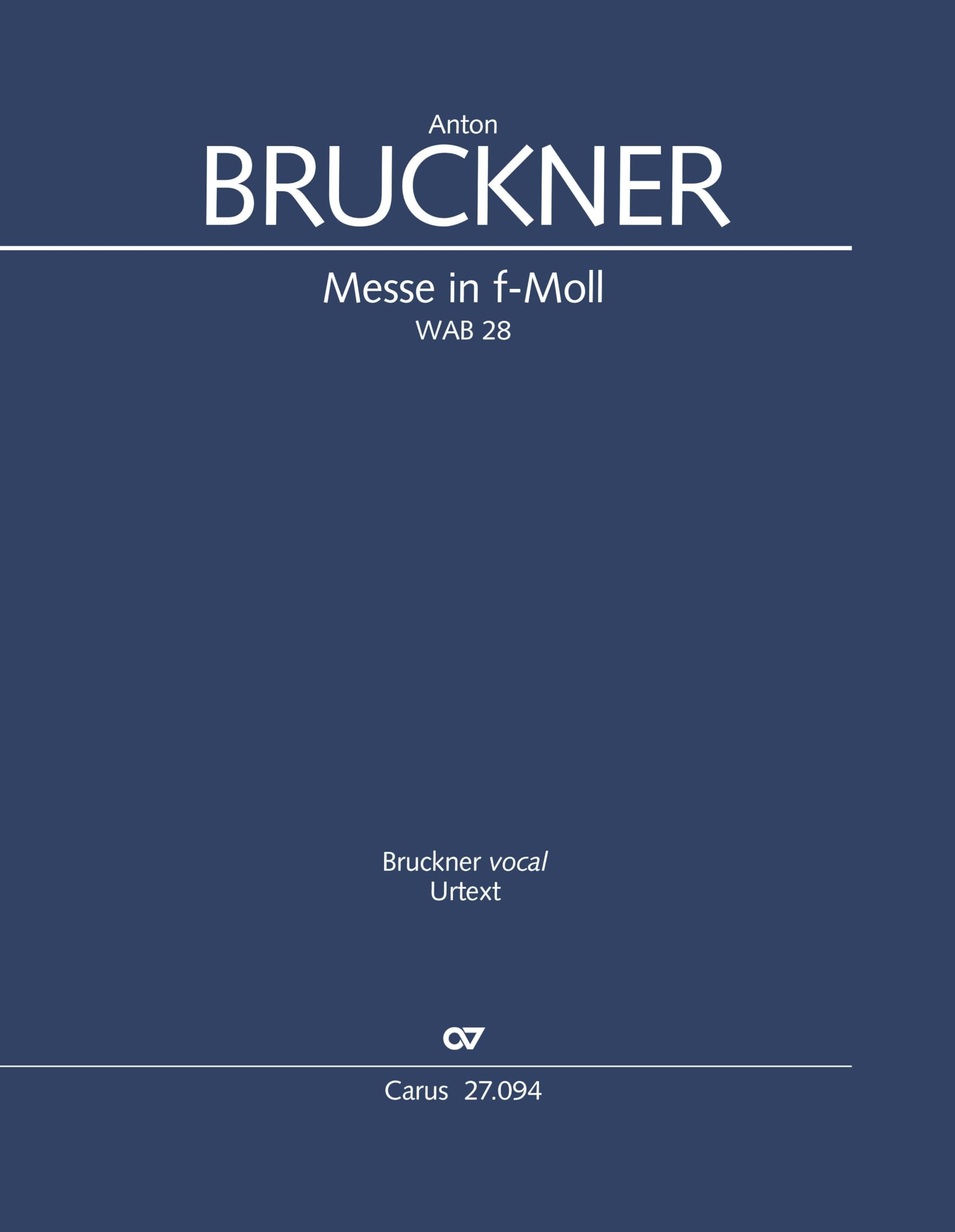 Messe in f-Moll (Klavierauszug): WAB 28, 1893