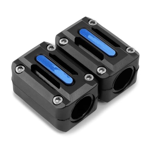 Motorrad Crashbars Motorradzubehör Motorschutz Stoßstangenschutz Dekorativer Block Stoßstangenschutzblock Für Alle Durchmesser 22/25/28 Mm Motorschutz Sturzbügel(Blue)