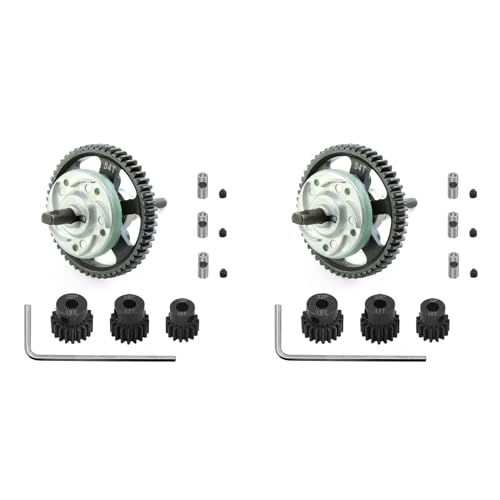 Beelooom 2X Metall 6878 Differentialgetriebe Rutschkupplung mit 15/17/19T Ritzel für 1/10 Slash Stampede Summit E-,54T