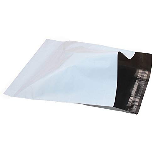 Versandbeutel Blickdicht Plastik, 100 Stück Plastikumschlagbeutel Selbstversiegelter Kleber Courier Speichertaschen Plastik Poly Envelope Mailer Post Versand Mailingbeutel(50pcs 20x30cm)