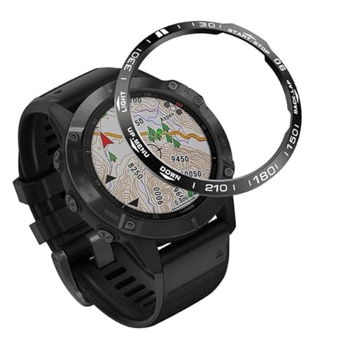 BANDKIT Lünette Ring Styling Rahmen Hülle für Garmin Fenix 7 6 6X Pro 5 Plus Smart Watch Edelstahl Abdeckung Anti-Kratzschutz Ring (A,Für Fenix 5-5 Plus)