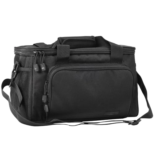 YiNLuax Große Kapazität, wasserresistent, Crossbody-Tasche, Angeltasche, Outdoor-Umhängetasche, Angelausrüstungstasche, Ködertasche, Schwarz