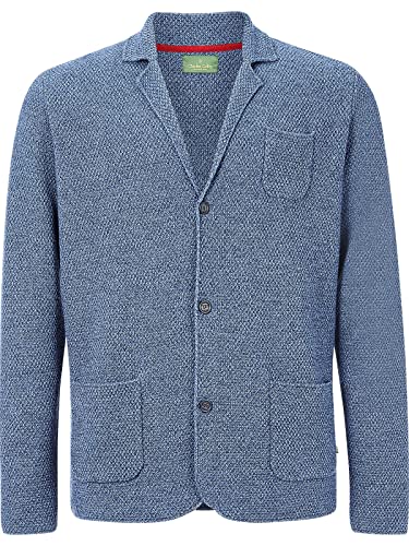 Charles Colby Herren Stricksakko Earl James (Freizeit-Sakko, Herren-Blazer) blau 3XL (XXXL) - 64/66