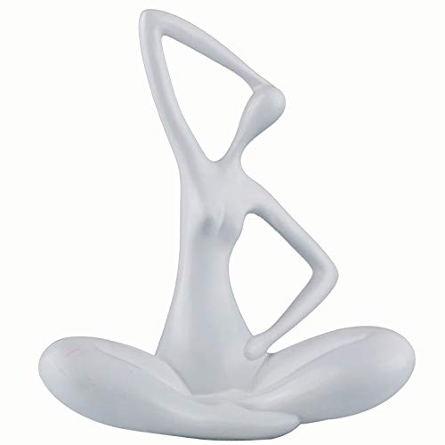 Uziqueif Frauenstatue, Desktop Skulptur Frauenstatue Kunst Figuren Skulptur Yoga Dekorative Kunst Ornamente Geburtstagsgeschenke, Höhe 27cm