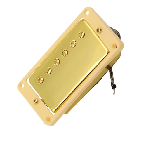 2 Stück Neck & Bridge Pickup E-Gitarre Humbucker Pickup Gold Mit Gebogenem Rahmen e gitarren tonabnehmer