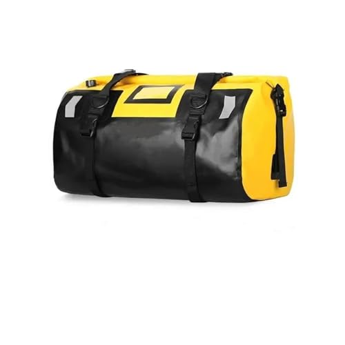 Motorbike Rear Rocker Bag Motorrad Wasserdichte Hecktasche Reise Outdoor Trockengepäck Roll Pack Tasche 40L/66L Motorrad Gepäck Rucksack Motorrad Sitztasche Motorcycle Side Bag ( Color : Yellow 40L )