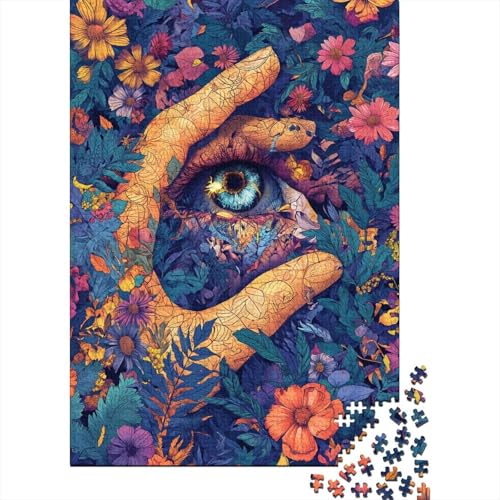 1000 Teile für Erwachsene, schwierige Puzzles „Psychedelische Augen“, Puzzles für Erwachsene und Jugendliche als Geburtstagsgeschenk, Geschenke für Erwachsene (Größe 75x50cm)