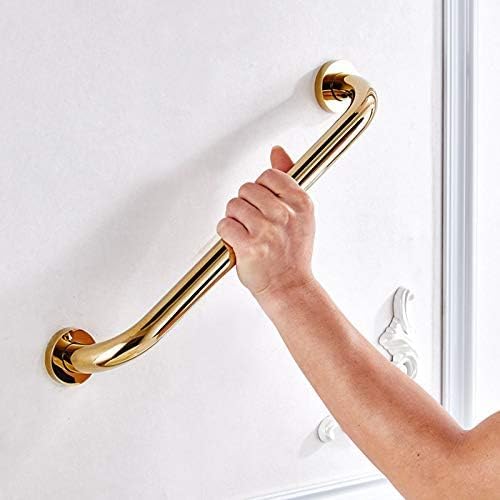 Duschhandlauf aus Edelstahl, rutschfest, 30/35/40/45/50 cm, Badezimmer, Badewanne, WC, Handlauf, Messing-Gold-Finish, Haltegriff, Dusche, Sicherheitsstützgriff, Handtuchhalter, Homecraft-BEF