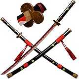 LQZJG Cosplay Anime Kunststoff Schwert, Roronoa Zoro Schwert Katana AME no Habakiri Katana schwarz 103cm/40 Zoll