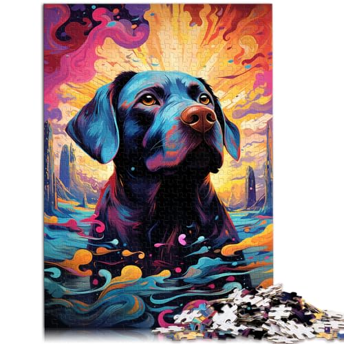 Puzzle | Puzzles Heller und farbenfroher Labrador, 1000 große Teile, Puzzle für Erwachsene, Holzpuzzle, Geburtstagsgeschenk, Geschenke für oder, Wandkunst, 1000 Teile (50 x 75 cm)