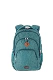 travelite Rucksack Handgepäck mit Laptop Fach 15,6 Zoll, Gepäck Serie BASICS Daypack Melange: Modischer Rucksack in Melange Optik, 45 cm, 22 Liter