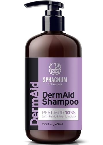 Shampoo gegen Seborrhoische Dermatitis, natürlicher Torfschlamm zur Behandlung von trockener Kopfhaut, mit Juckreiz und Schuppen, Schuppen, Psoriasis und Ekzemen, 400 ml