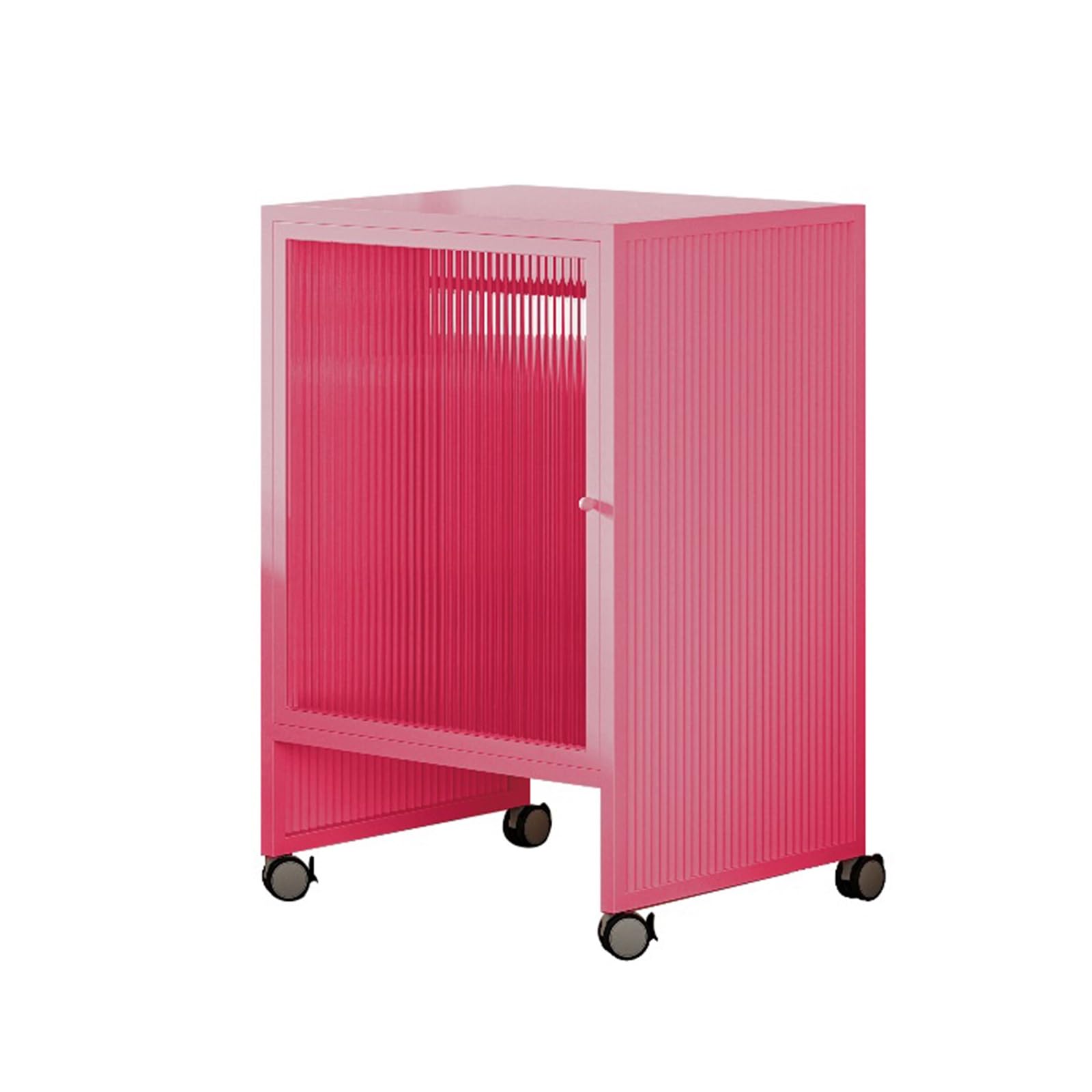 FUHAI-666 Kehrroboter Regal Wohnzimmer Basisstation Deko Lagerschrank Klein mit Universalrollen Kehrroboter Regal Sideboard(Pink)