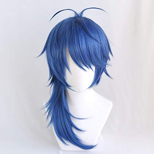 LINLINCD Cosplay wig Neue Anime Division Rap Battle Hypnose MIC Würfel Arisugawa Cosplay Perücke 60cm Curly Synthetic Styled Kostüm Party Perücken+Perückenkappe Wie auf dem Bild