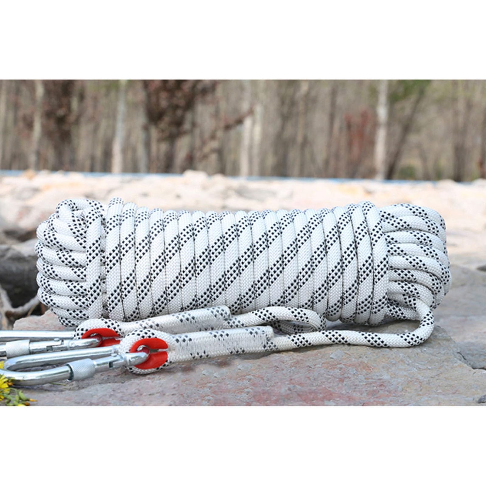 Outdoor-Seil, 10 mm, Kletterseil, 15 m, 25 m, 35 m, 45 m, 90 m, 180 m, statisches Kletterseil, Abseilseil für Outdoor-Wandern, Sicherheit, Fluchtseil, Rettungsfallschirm (Colo