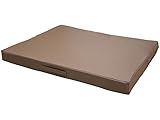 CopcoPet - Hundematte Jumbo XXL ca. 150 x 100 x 8 cm Mocca mit sehr robustem Kunstleder