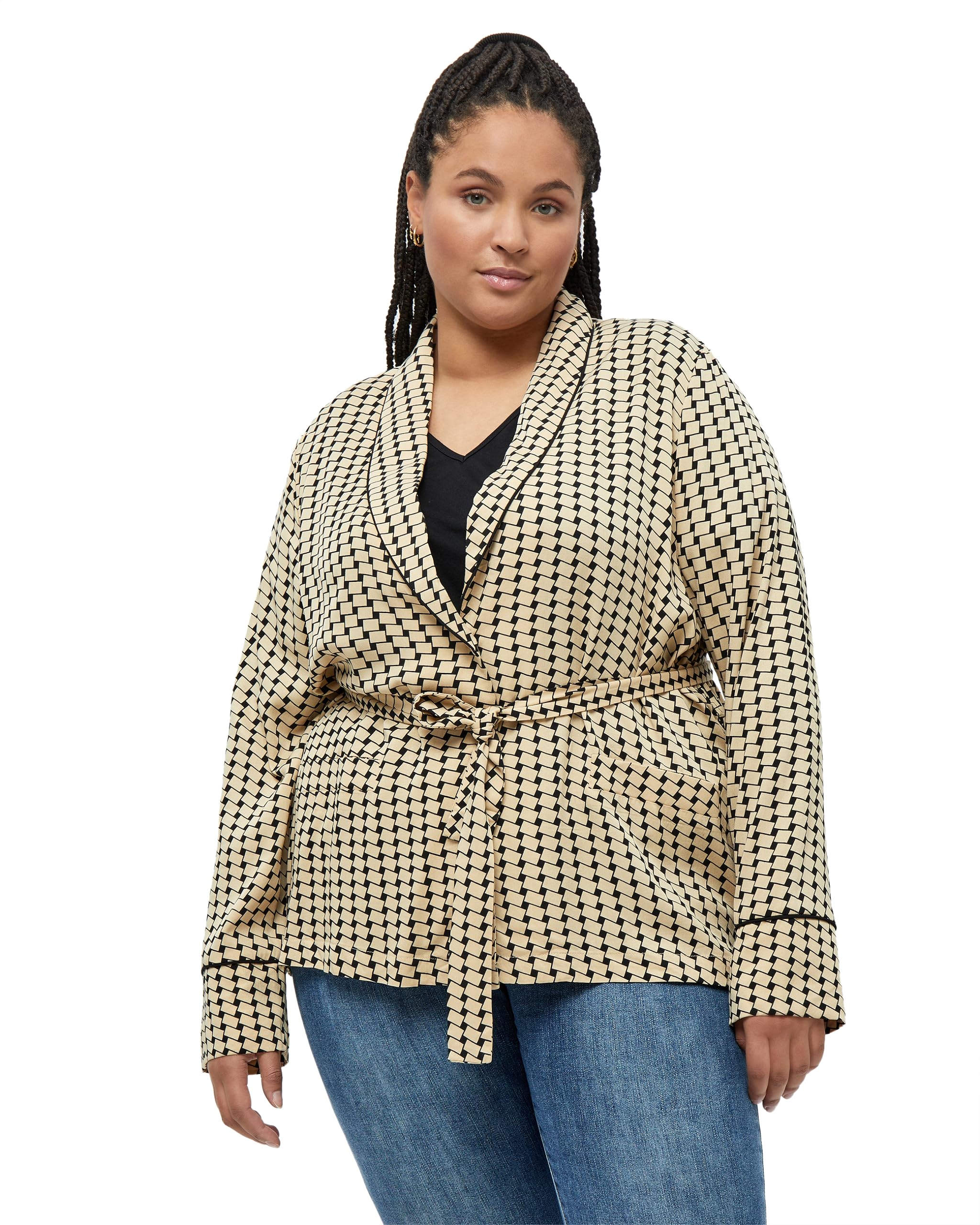 Peppercorn Lykke V-Ausschnitt Shirt Jacke Shirt Damen In Beige Herbst Bluse Damen Elegant Größe L