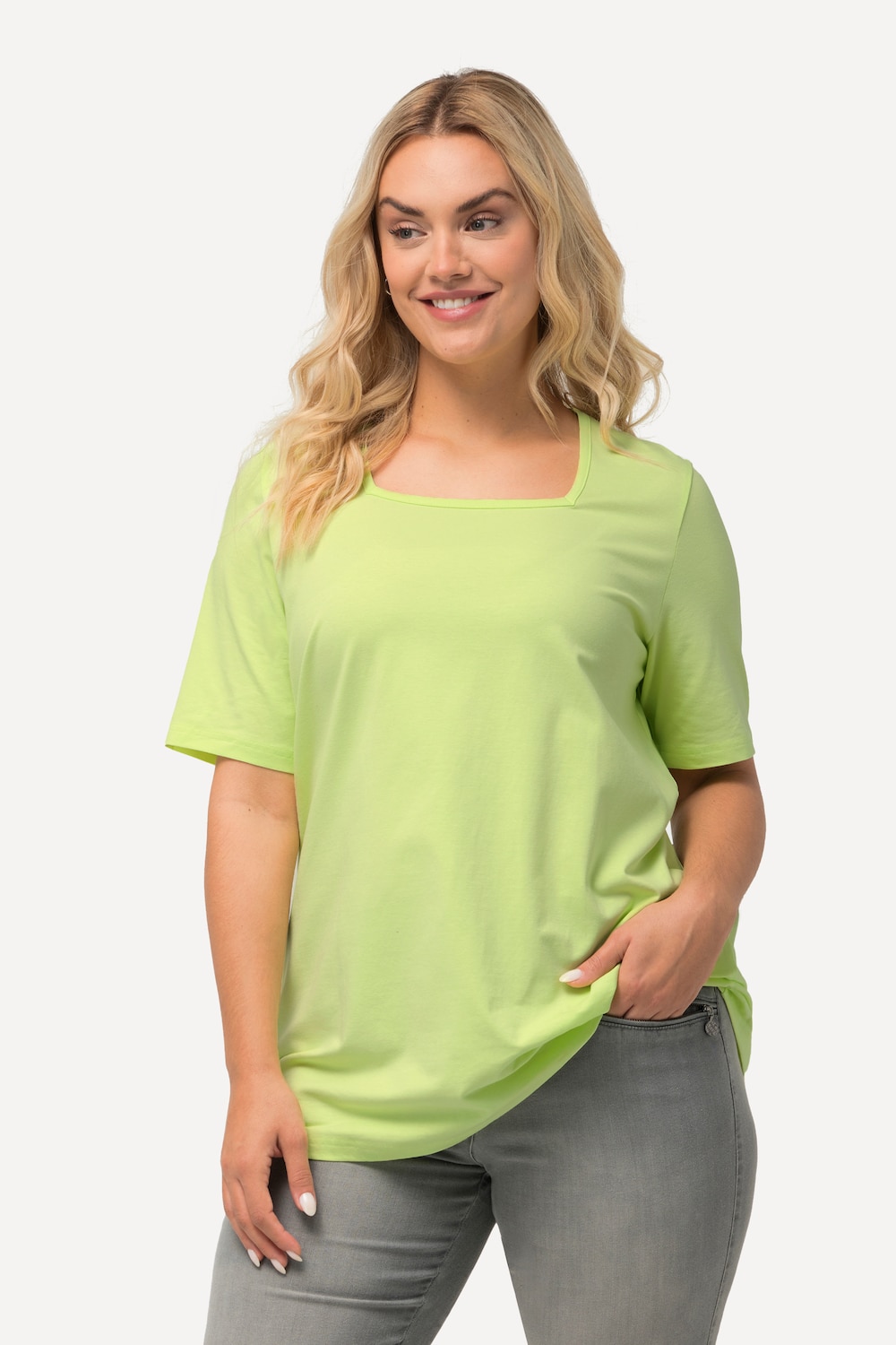 Große Größen T-Shirt, Damen, grün, Größe: 54/56, Baumwolle, Ulla Popken