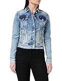 LTB Jeans Damen Dean X Jeansjacke, Blau (Akis Wash 52213), 36 (Herstellergröße: S)