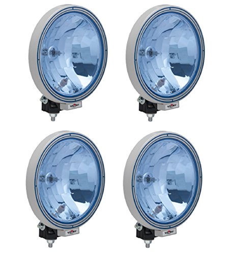 A1 LKW 4x12/24 V Zusatz Fernscheinwerfer Halogen Blau Rund Neu Hochwertig Klar