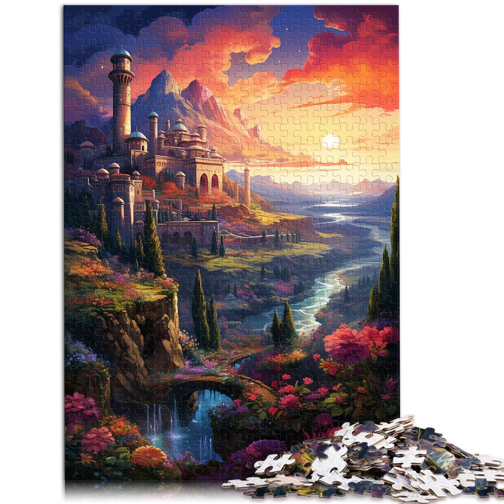 Puzzle für Erwachsene, farbenfrohes psychedelisches Alhambra-Palast-Puzzle, bunt, 1000 Teile, Holzpuzzle, Familienspiel für und 1000 Teile (50 x 75 cm)