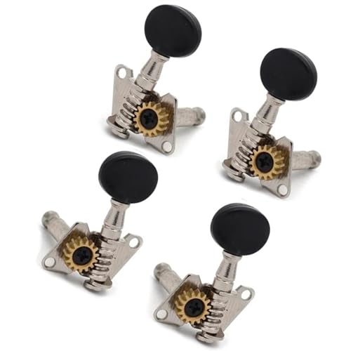 Strings Tuning Pegs Mechaniken Für Gitarre Stimmnadeln für Ukulele, 4 Saiten, Gitarren-Stimmkopf – kleiner ovaler konkaver Knopf