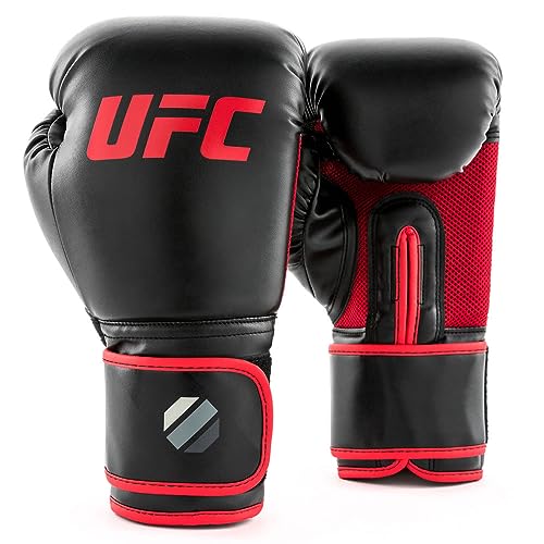 UFC Unisex-Erwachsene Muay Thai 12oz Training Gloves-Black Handschuhe, schwarz, 12 oz