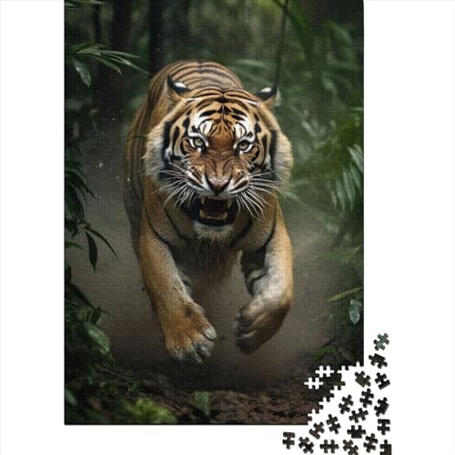 Wilderness King Puzzle für Erwachsene, 500-teiliges Holzpuzzle für Erwachsene und Teenager, ganze Familie und die (Größe: 52 x 38 cm)