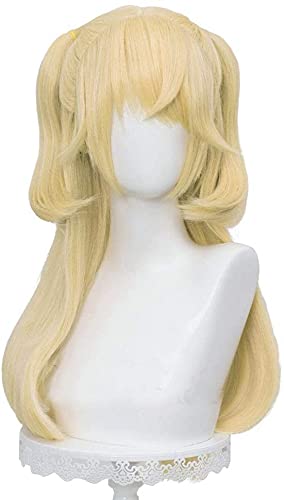 LINLINCD-Anime Coser Wig Genshin Impact Cosplay Perücken gestreift grün 85 cm lang rechts langlebig SYNTHETIC HEILS HAPS HALLOWERN Karneval Party+Perücke (Motiv: Fischl)