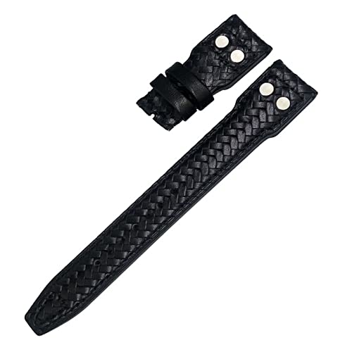 BANDKIT Uhrenarmband aus echtem Leder, genietet, 20 mm, 21 mm, 22 mm, für IWC Big Pilot Portugieser Pilot IW3777, Rindsleder, 21 mm, Achat