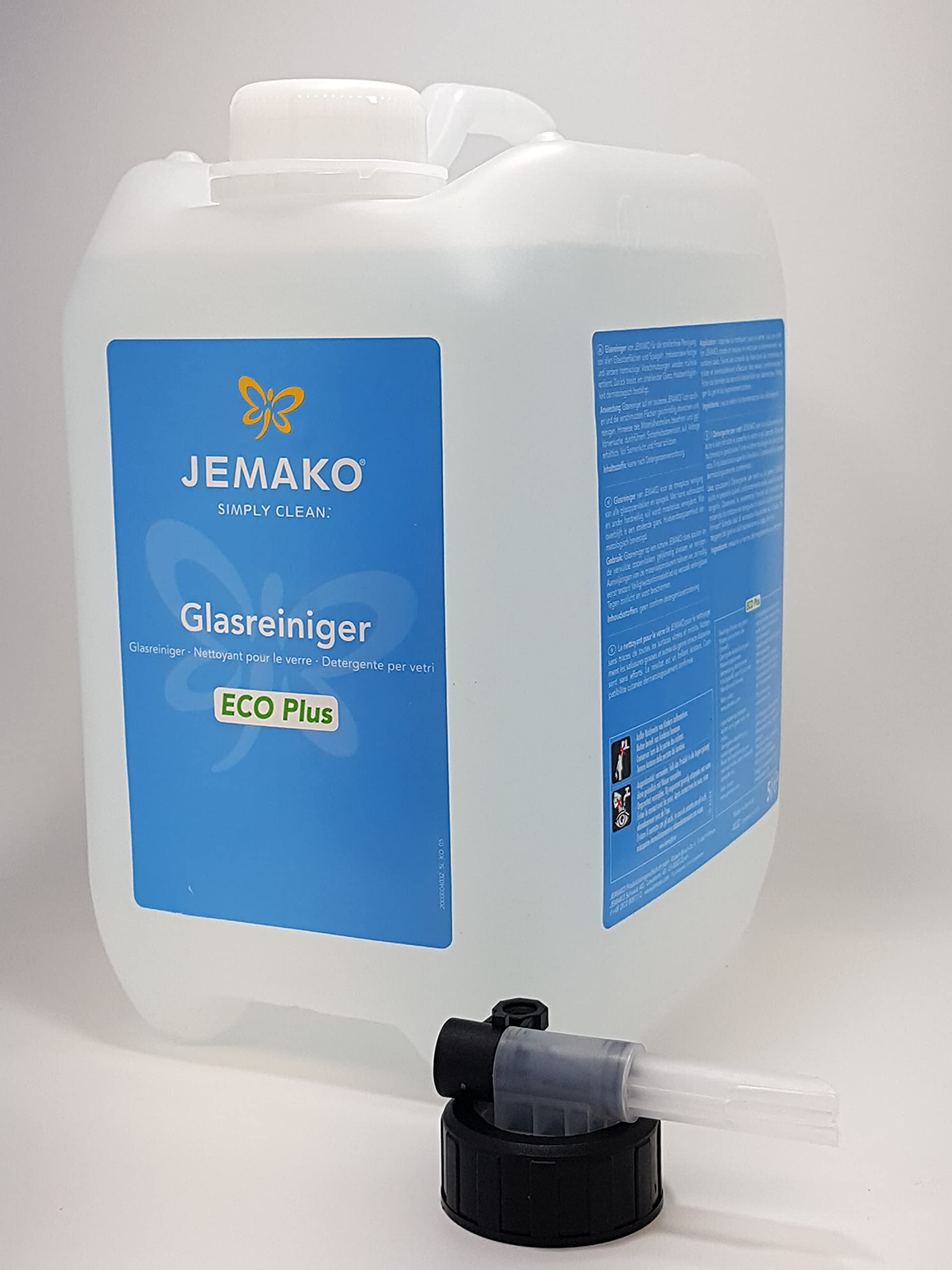 JEMAKO Glasreiniger 5 l Kanister inkl. Auslaufhahn (5l, blau ECO Plus)