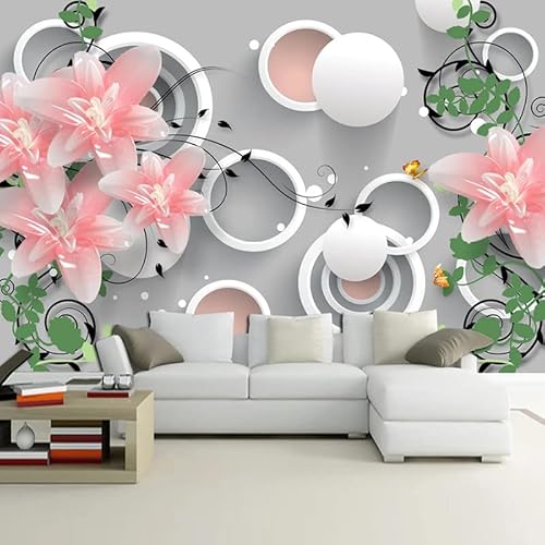 XLMING Jade Blume Schnitzen Küche Esszimmer Arbeitszimmer Wohnzimmer TV Hintergrund Wand 3D Tapete-300cm×210cm