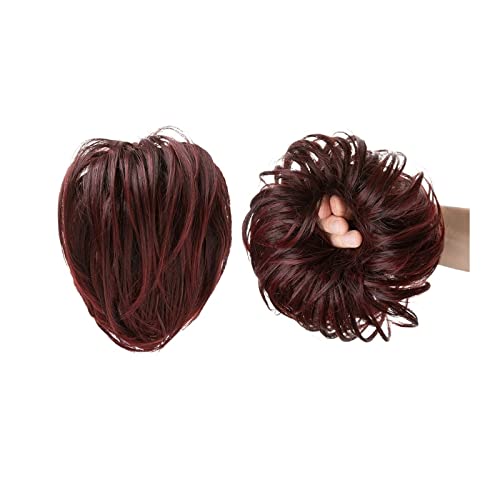 Haarteil Haargummi Glattes Haarknoten Haarteil Synthetische Messy Bun Haargummis mit elastischem Gummiband Hochsteckfrisur Dutt Verlängerung Pferdeschwanz Haarteile for Frauen Haarknoten (Color : 1BT