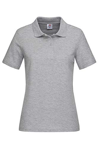 Stedman Frauen Baumwoll Polo Shirt ST3100 - M, Graue Heide