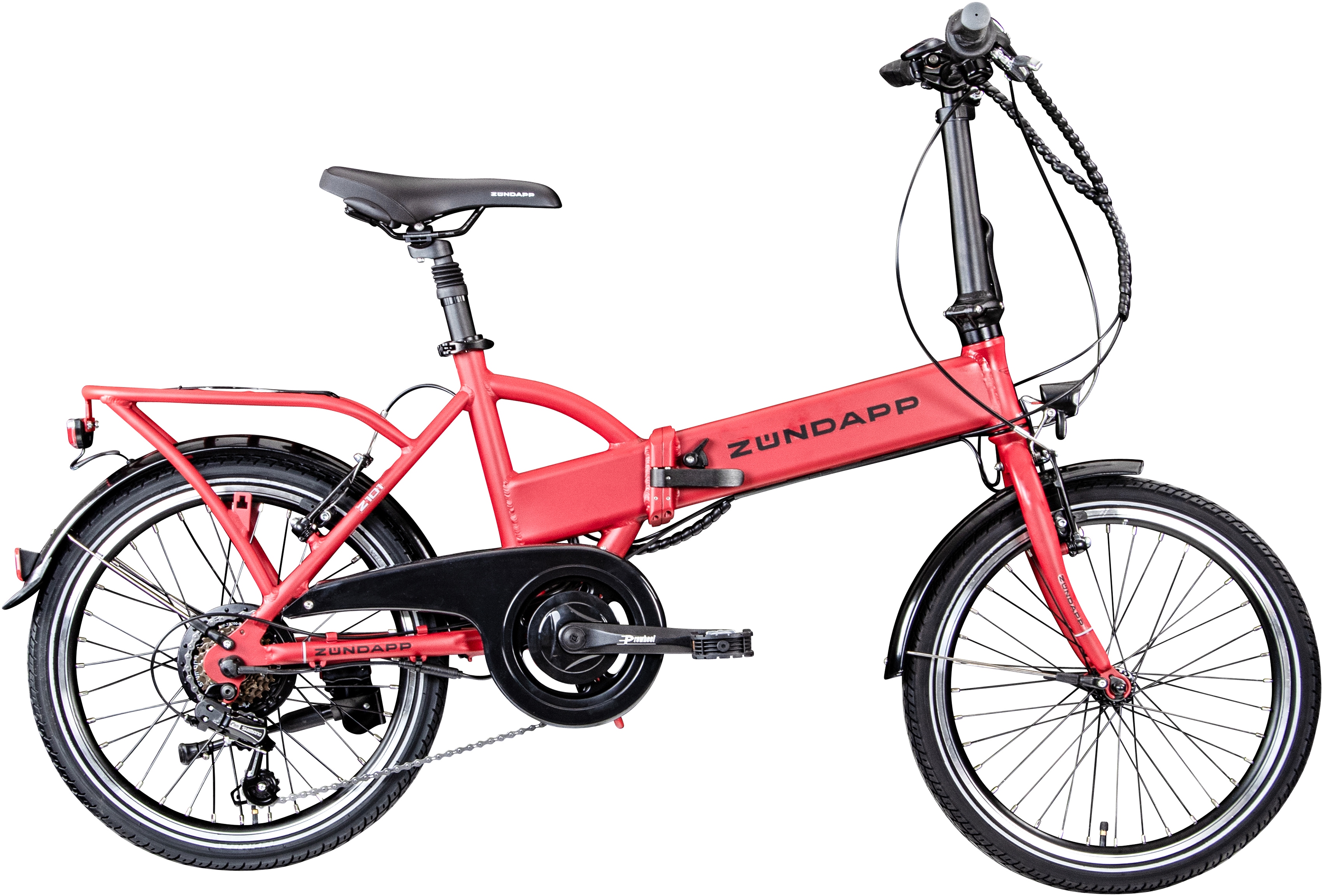 Zündapp E-Bike "Z101", 6 Gang, Shimano, Tourney RD-TY300, Heckmotor 250 W, Pedelec, Elektrofahrrad für Damen u. Herren, Faltrad