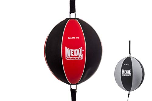 METAL BOXE Elastic Doppelendball elastisch Unisex Erwachsene, schwarz/rot, Einheitsgröße