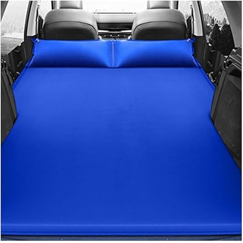 JHYGBKYHGG Auto aufblasbare Matratze für Volvo S40 2006-2012, Tragbares aufblasbares Bett Camping Luftmatratze Reisematte Kofferraum Luftbett Kissen,B/Blue