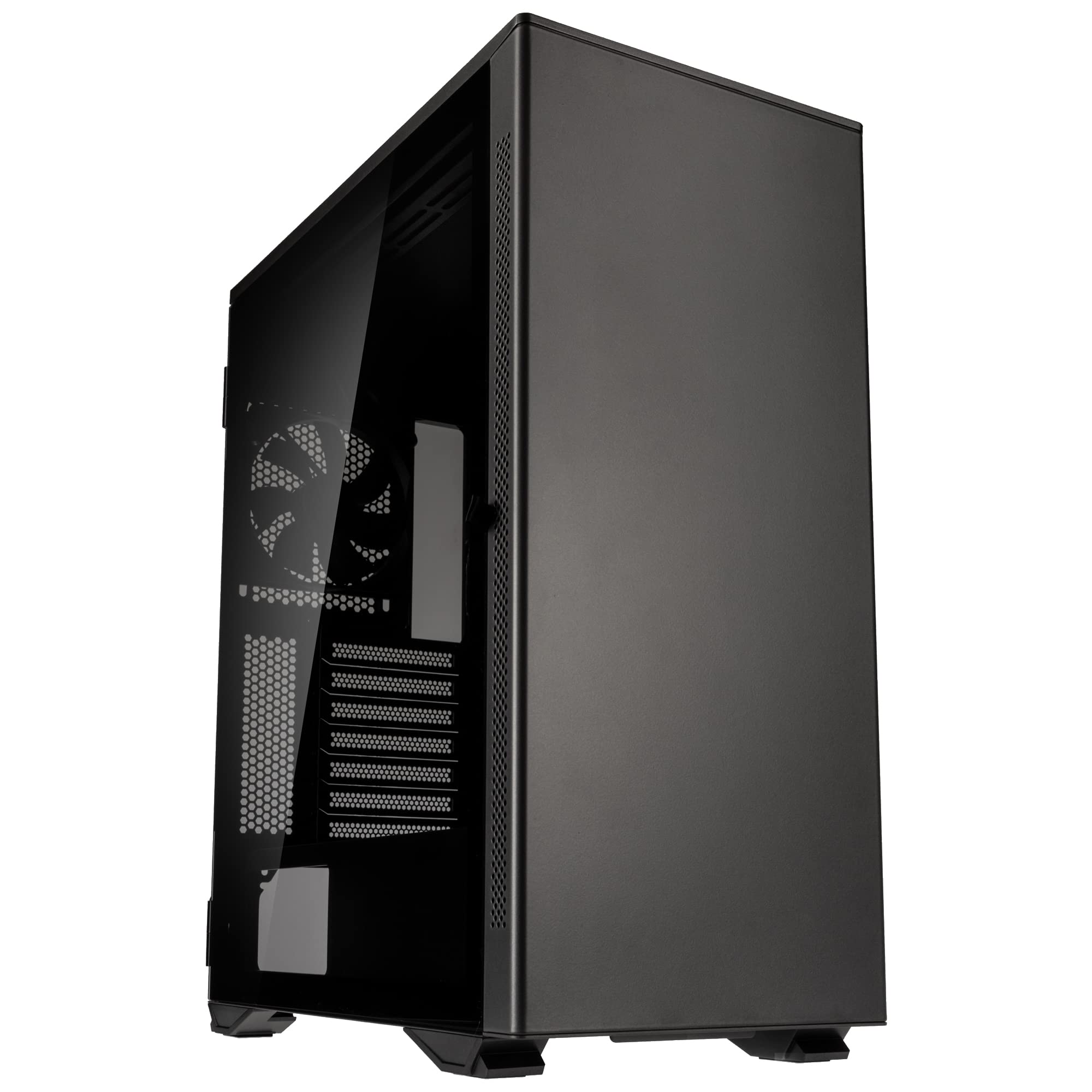 Kolink Stronghold Barricade Gaming PC Gehäuse EATX mit Abnehmbares Verdeck, Aufklappbar Tempered Glas Tür, 2X 120mm Lüfter PC - Midi Tower E ATX Gehäuse - Gamer PC Case - Gaming PC Hülle