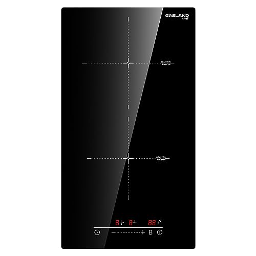 Gasland Chef IH30BF 2 Zonen Induktions Kochfeld, 30cm Induktionskochfeld mit Sensor-Touch Display/Kindersicherung/Timer