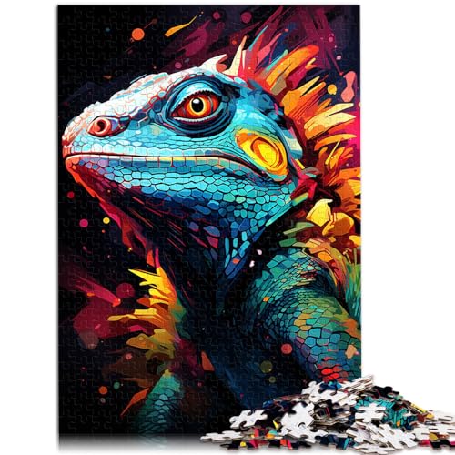 Puzzle | Puzzles Malerei Farbe Chamäleon Kunst Erwachsene 1000 Teile Puzzle Holzpuzzle Anspruchsvoll zu vervollständigen aber lustig und humorvoll 1000 Teile (50x75cm)