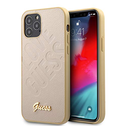 GUESS Hard Cover Iridescent Love Gold, für Apple iPhone 12 Pro Max, GUHCP12LPUILGLG, Blister (GUHCP12LPUILGLG)