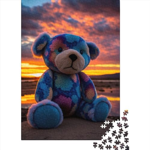 Holzpuzzle im Teddybär-Stil für Erwachsene, Puzzle-Spielzeug für Erwachsene und Jugendliche, Holzpuzzle für Erwachsene und Teenager (Größe: 52 x 38 cm)