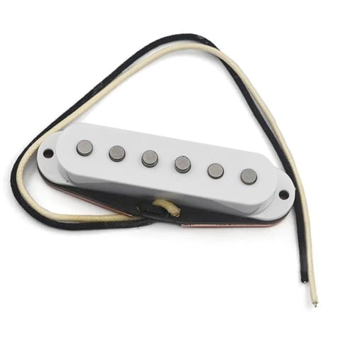 Gitarren-Tonabnehmer Gitarren-Steg-Tonabnehmer Imitieren Den Klang Des Brücken-Tonabnehmers Mit Versetztem Pol Und Schwarzem Basismagneten Für E-Gitarre (Color : White cover)